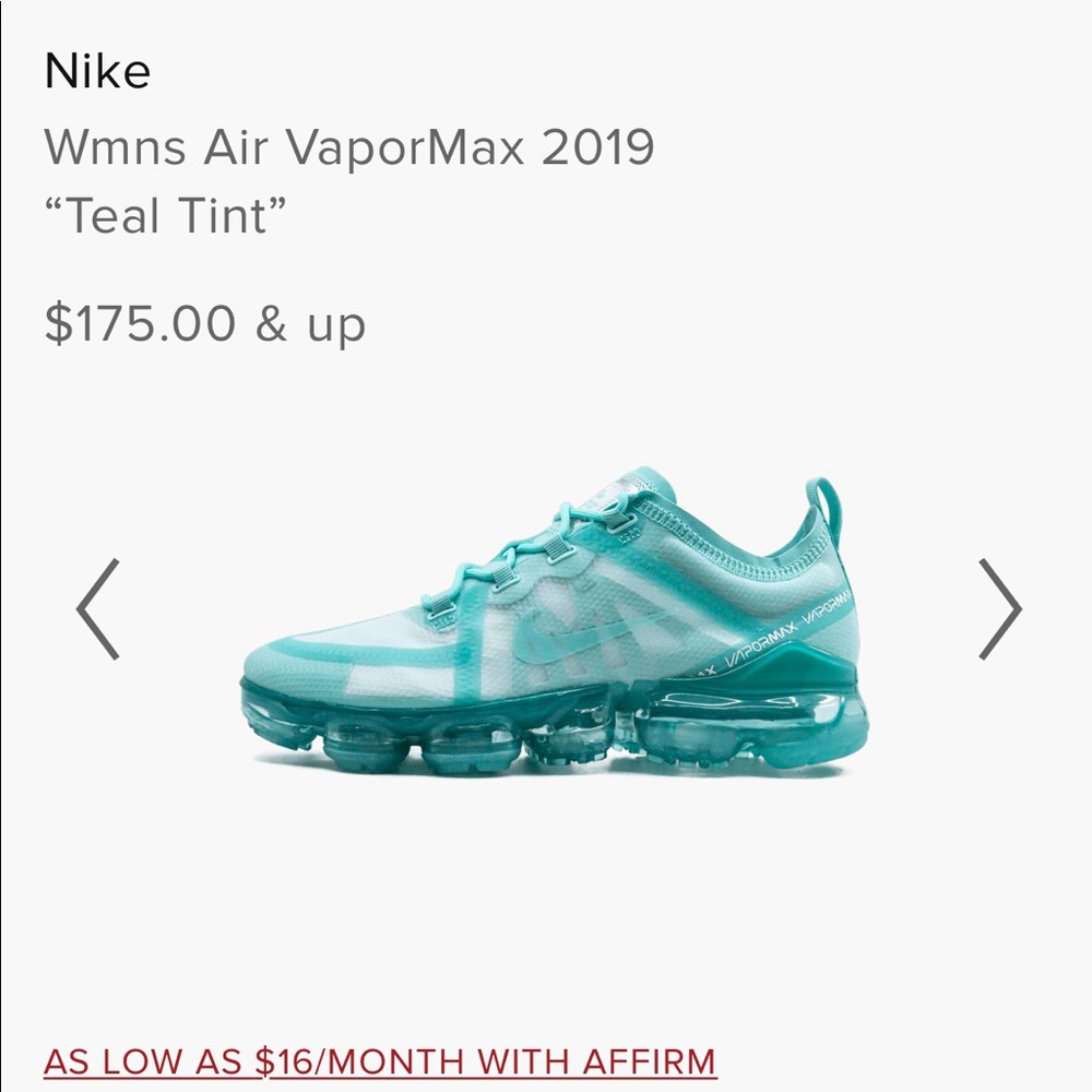 SOLD‼️‼️‼️Women’s Air Vapormax 2019 “Teal tint”. - Picture 5 of 8